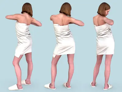 Girl in Towel 3D model