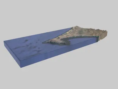 Pikine-Guediawaye City Low-poly 3D model