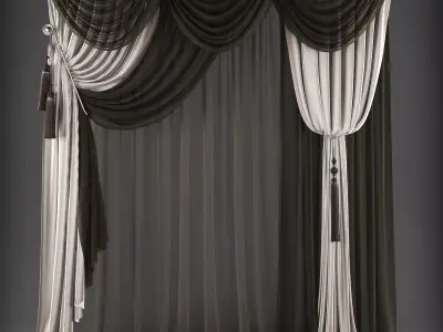Curtain Low-poly 3D model 126