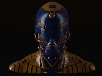 Robot bust 3D print model