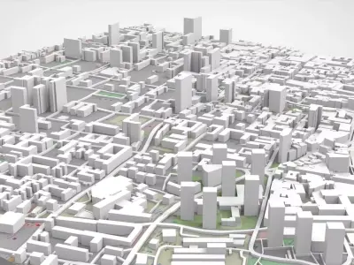 Cityscape Santiago Chile 3D model