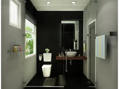 bathroom 2 designs 3D model