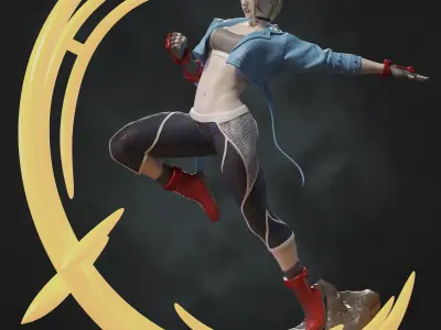 Cammy Kick Pose 3D print model