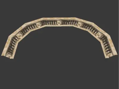 Hyrule Fortress Balustrade Free low-poly 3D model