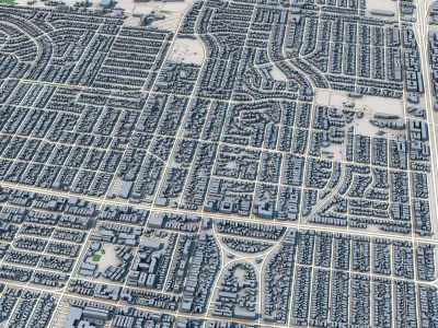 Santa Monica City California United States 3D model