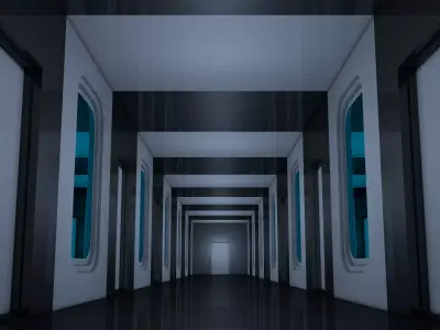 Sci Fi Interior 3D model 34