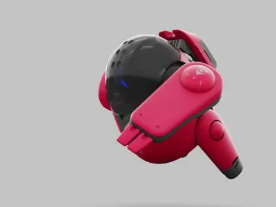 DRONE BOT R-500 RIGGED 3D model