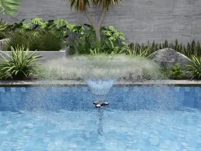 BRIGHT trumpet aerator lumion fountain Low-poly 3D model