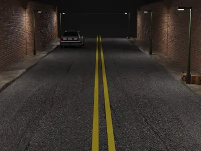 Calle desolada  3D model