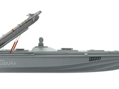 Magura Ukrainian Naval Drone Air Rocket Low-poly 3D model