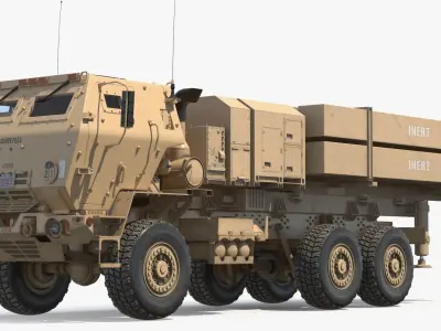  Tactical Air Defense Launcher Vehicle Sand Simplified 