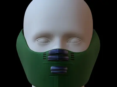 Gas mask helmet 3d model scifi Low-poly  Low-poly 3D model 161