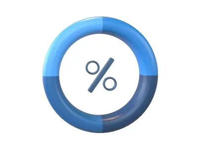 Percentage Infographic v1 002 Low-poly 3D model
