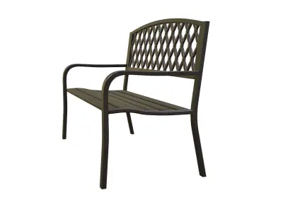 Park Bench 03 - Game-ready - PBR Low-poly Low-poly 3D model
