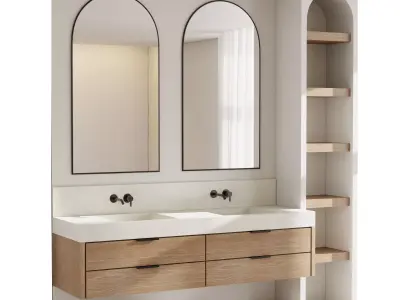 Bathroom furniture by Fauset Bathroom 94 Low-poly 3D model