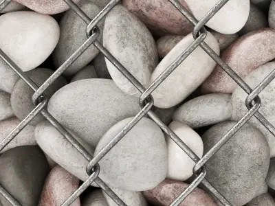 Gabion pebble low n6 3D model