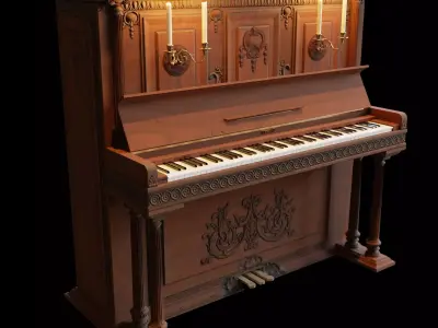 Old Piano 3D model