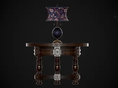 Lampshade-GL01-Purple Low-poly 3D model