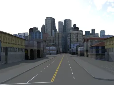 City 83 Low-poly 3D model