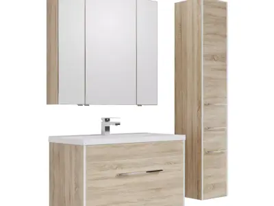 Furniture set Augusta 58-75-100 sonoma oak 3D model