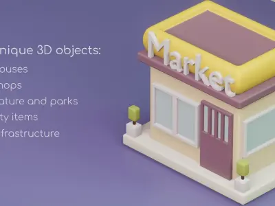 Isometric City Life PACK 3D model