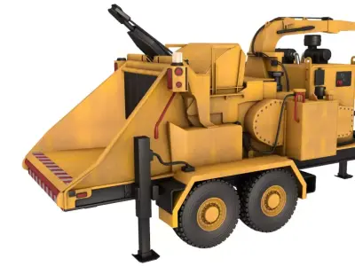 Towed Wood Chipper 3D model