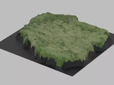 Poland Map Country Low-poly 3D model
