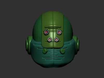 helmet high poly sculpt 3d printable ver 7 3D model 3D model 123