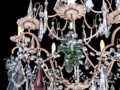classic glass chandelier 2 3D model
