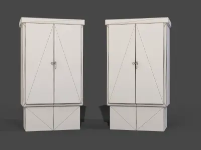 Street Electricity Box - Utility Box - LowPoly GameReady PBR  Low-poly 3D model