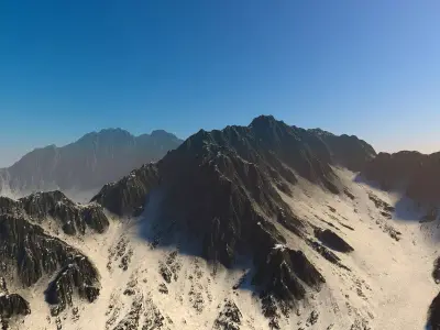 Mountains snow n3 3D model