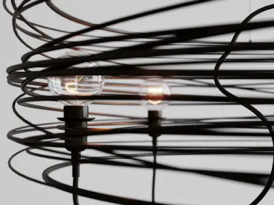 Spiral Nest Chandelier By Ridgely Studio Works 3D model