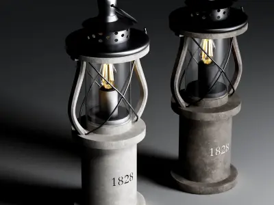 Lewiston Vintage Table Lamp 3D model