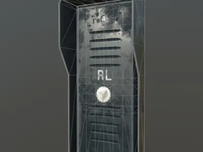 External Internal Black Intercom Free low-poly 3D model