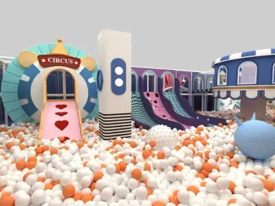 Indoor amusement park  playground 3D model