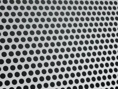 Clean White Perforated Metal PBR Seamless Texture