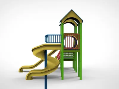Playground for kids 3D model 10