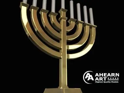 Menorah Gold 3D model