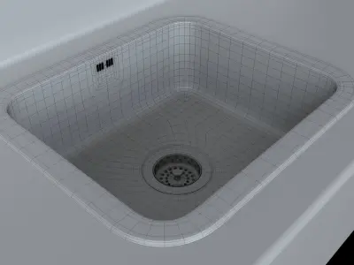 FYNDIG sink Ikea 46x40cm 3D model