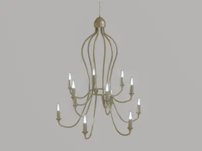 rustic Chandelier Free low-poly 3D model