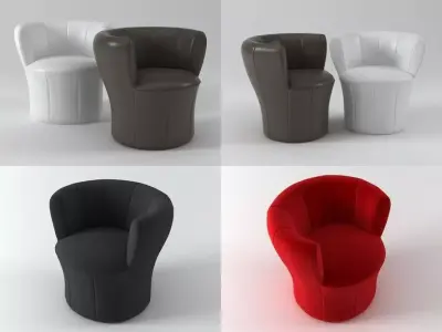 Lisa four different chairs 3D model