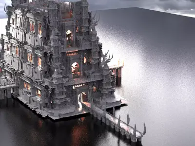 Elite mansion castle 3D model