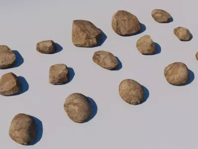 Stones Low-poly 3D model