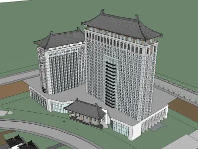 vacation spot-Resort-Fashion Leisure Hotel-0106 3D model