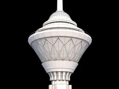 Milad Tower Low-poly 3D model
