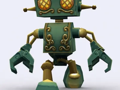 3DRT Chibii-robot 08 Low-poly 3D model