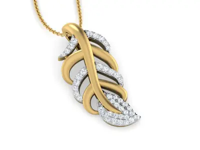 Wispy Leaf Pendant 3D print model