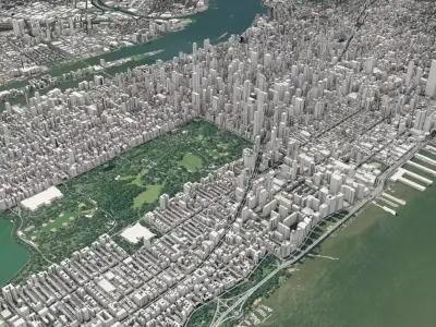 Cityscape New York USA 3D model