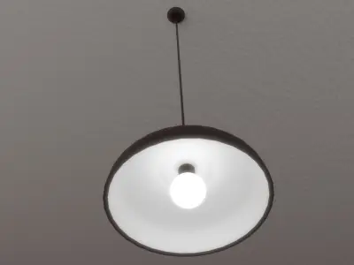 Vintage Diner Lamp Low-poly 3D model