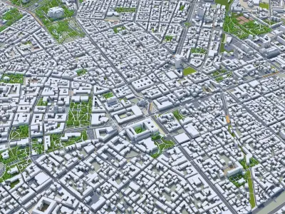 Sofia Downtown Bulgaria Low-poly 3D model